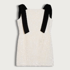 The F&F Edit Sequin Mini Dress in Cream thumbnail 5