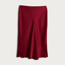F&F Satin Midi Slip Skirt in Red thumbnail 4