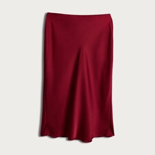 F&F Satin Midi Slip Skirt in Red thumbnail 4