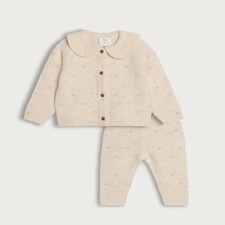 F&F x Samantha Faiers 2-Piece Knitted Cardigan and Leggings Set in Cream