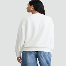 F&F Merry & Bright Bow Sweatshirt in Cream thumbnail 3