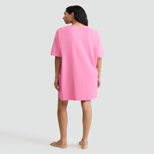 F&F Pure Cotton Santa Baby Foil Slogan Nightdress in Pink thumbnail 3