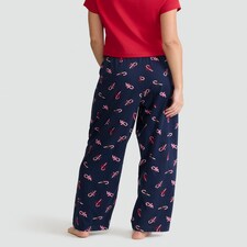 F&F Pure Cotton Candy Cane Print Pyjama Bottoms in Navy thumbnail 2
