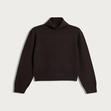 F&F Knitted Roll Neck Jumper in Chocolate thumbnail 4