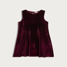 F&F Girls Velvet Sleeveless Dress in Red thumbnail 4