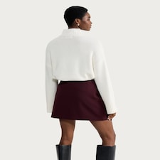 F&F Button Detail Wrap Mini Skirt in Purple thumbnail 3