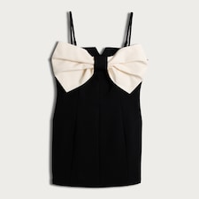 F&F Bow Detail Mini Dress in Black thumbnail 4