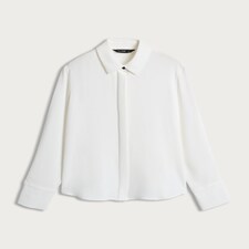 F&F Collared Long Sleeved Blouse in White thumbnail 5