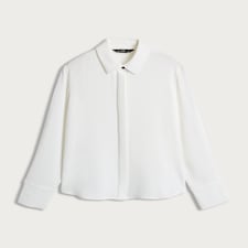 F&F Collared Long Sleeved Blouse in White thumbnail 5