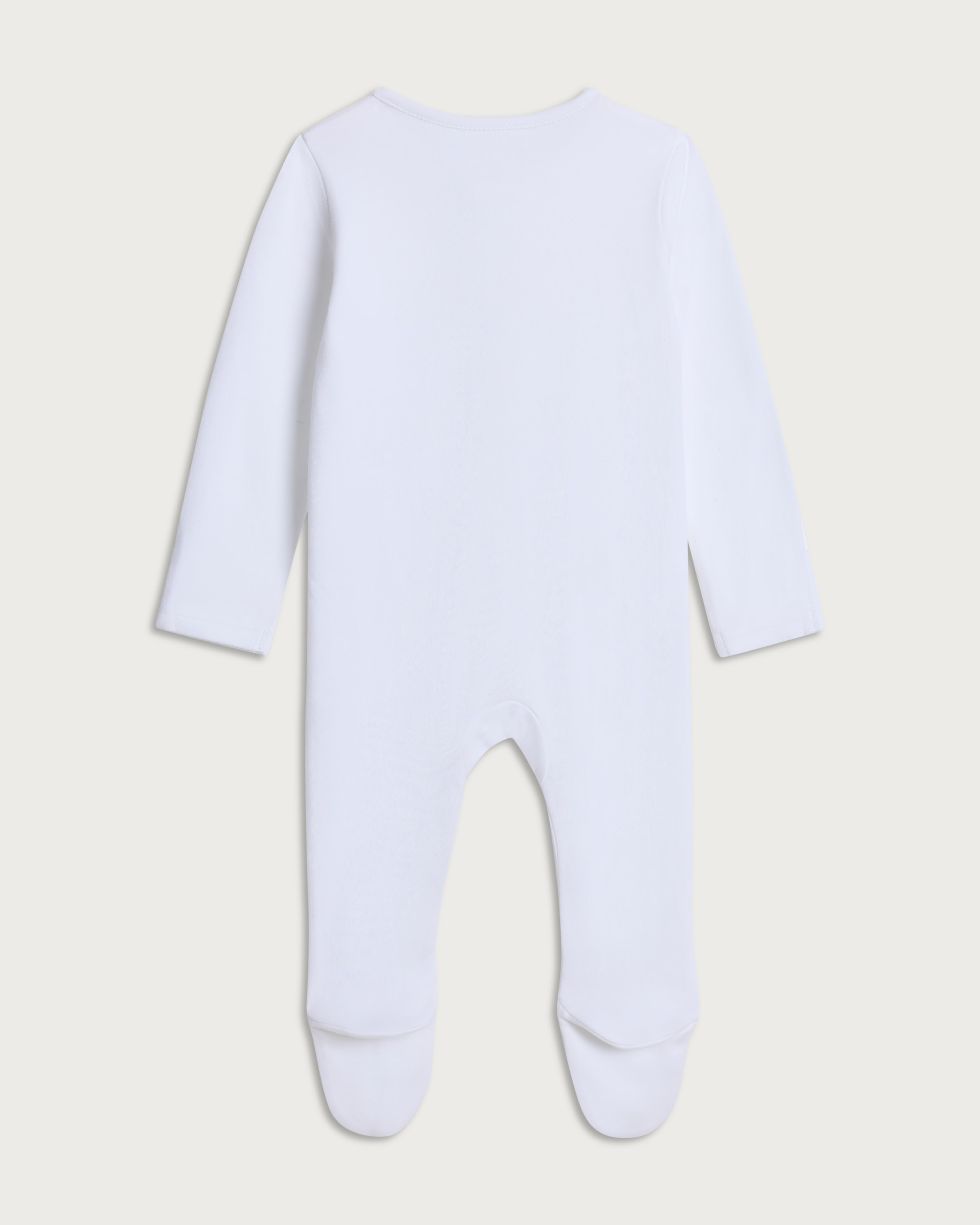 F&F Baby 5-Pack Pure Cotton Long Sleeved Sleepsuits in White thumbnail 2