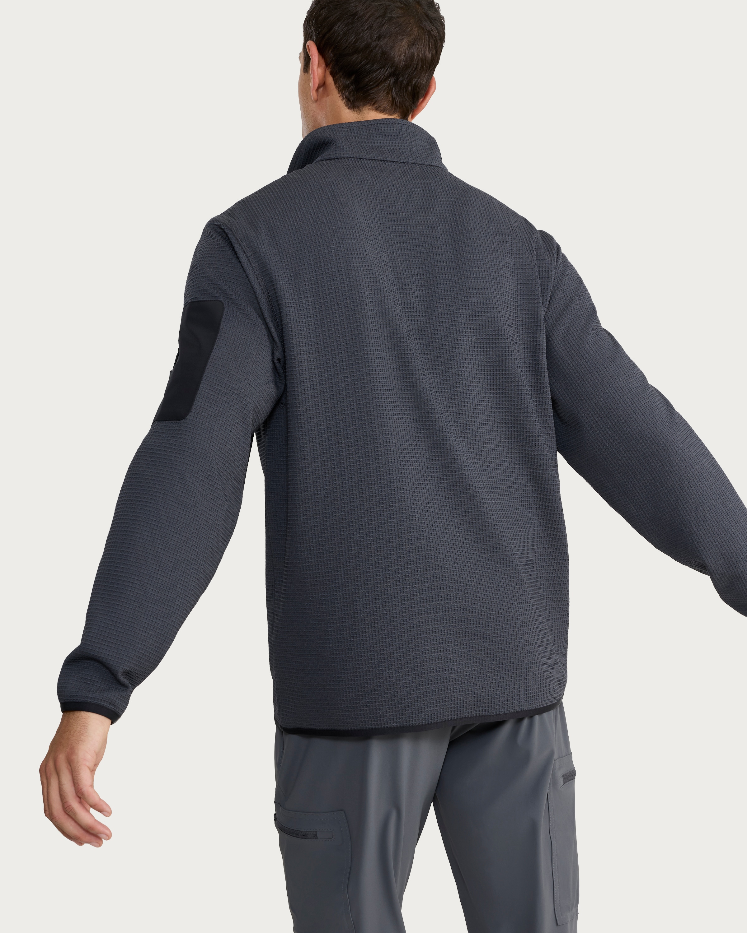 F&F Active TECHSPORT Half Zip Regular Fit Sweatshirt in Grey thumbnail 3