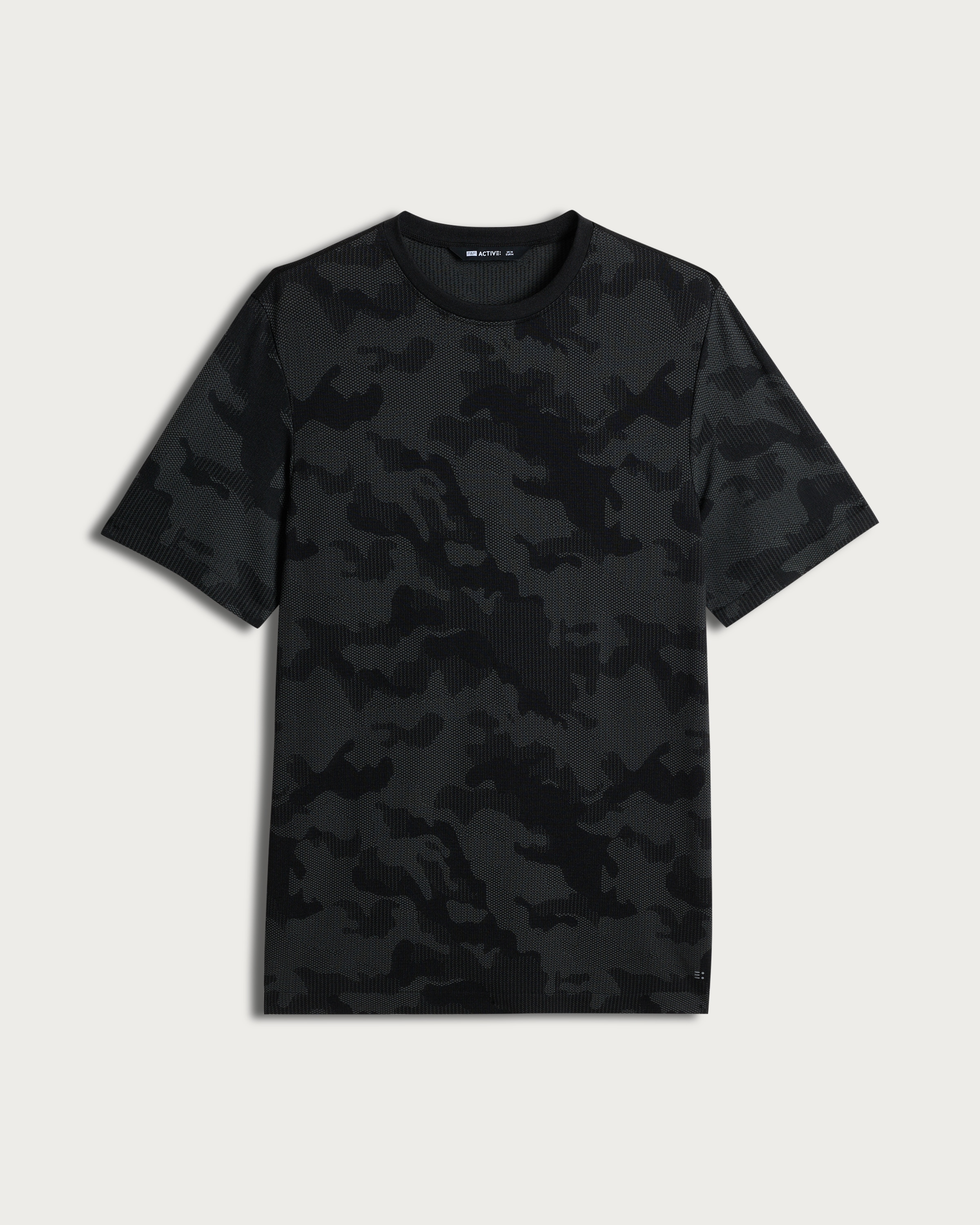F&F Active ULTRARUN Seamless Camo Print Short Sleeved T-Shirt in Grey thumbnail 4