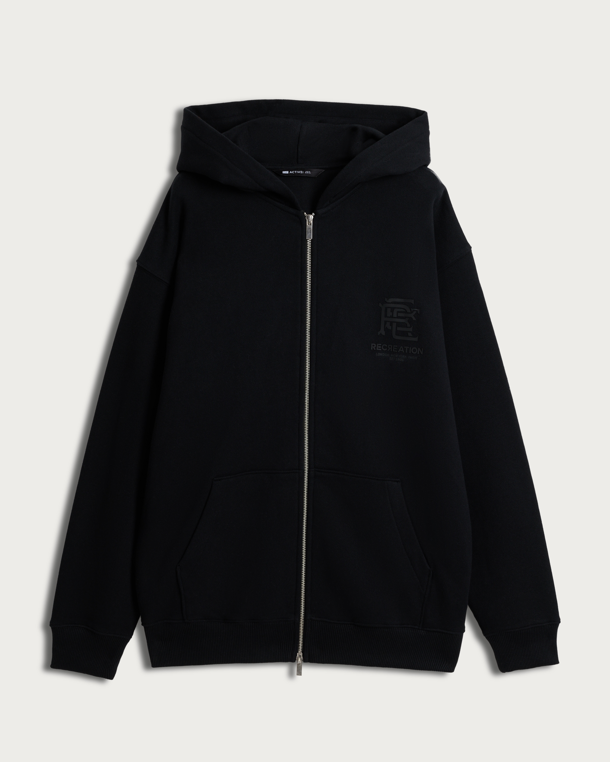 F&F Active EVERYHOUR Heavyweight Oversized Fit Hoodie in Black thumbnail 4