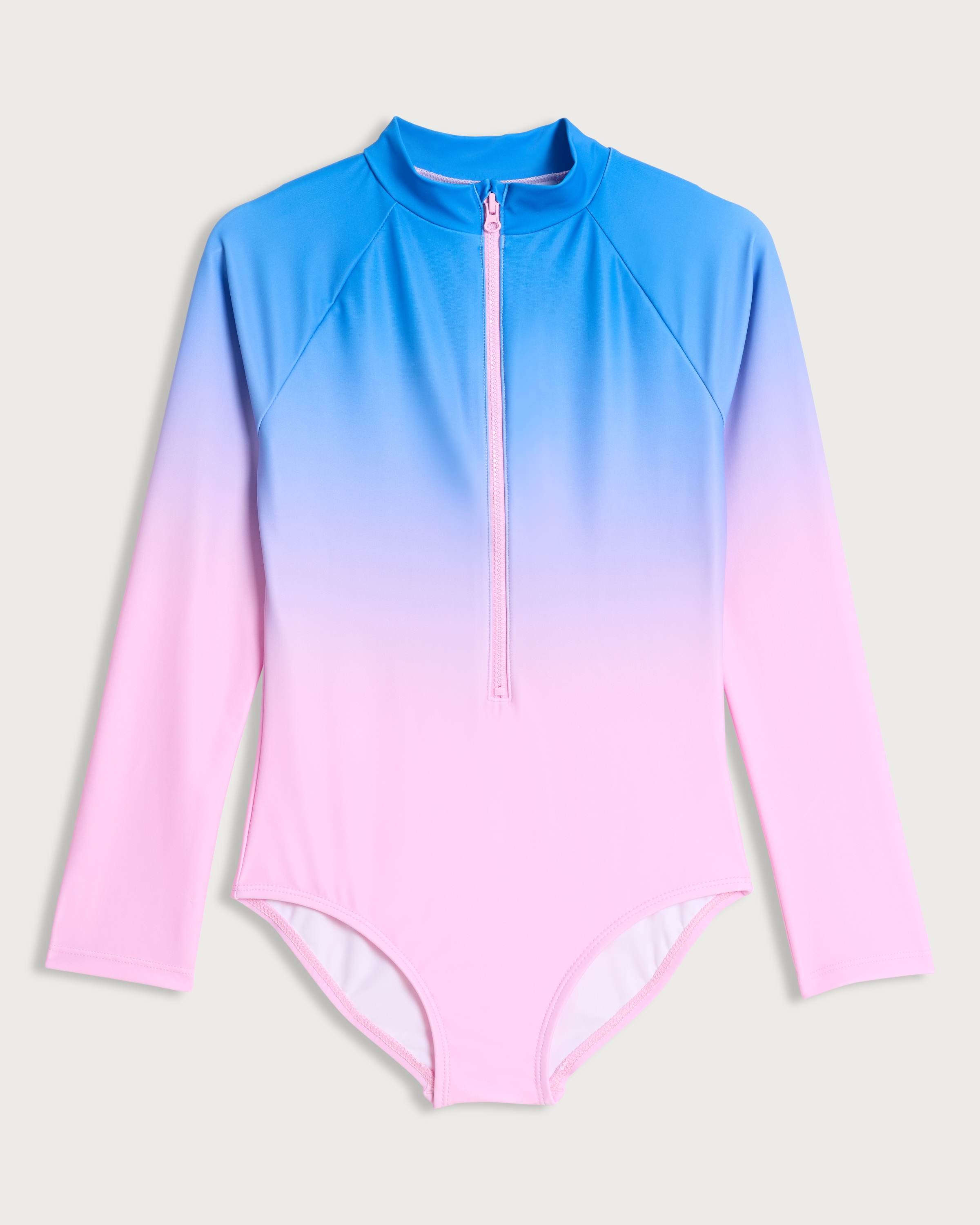 F&F Girls Ombré Long Sleeved Swimsuit in Multi Pink