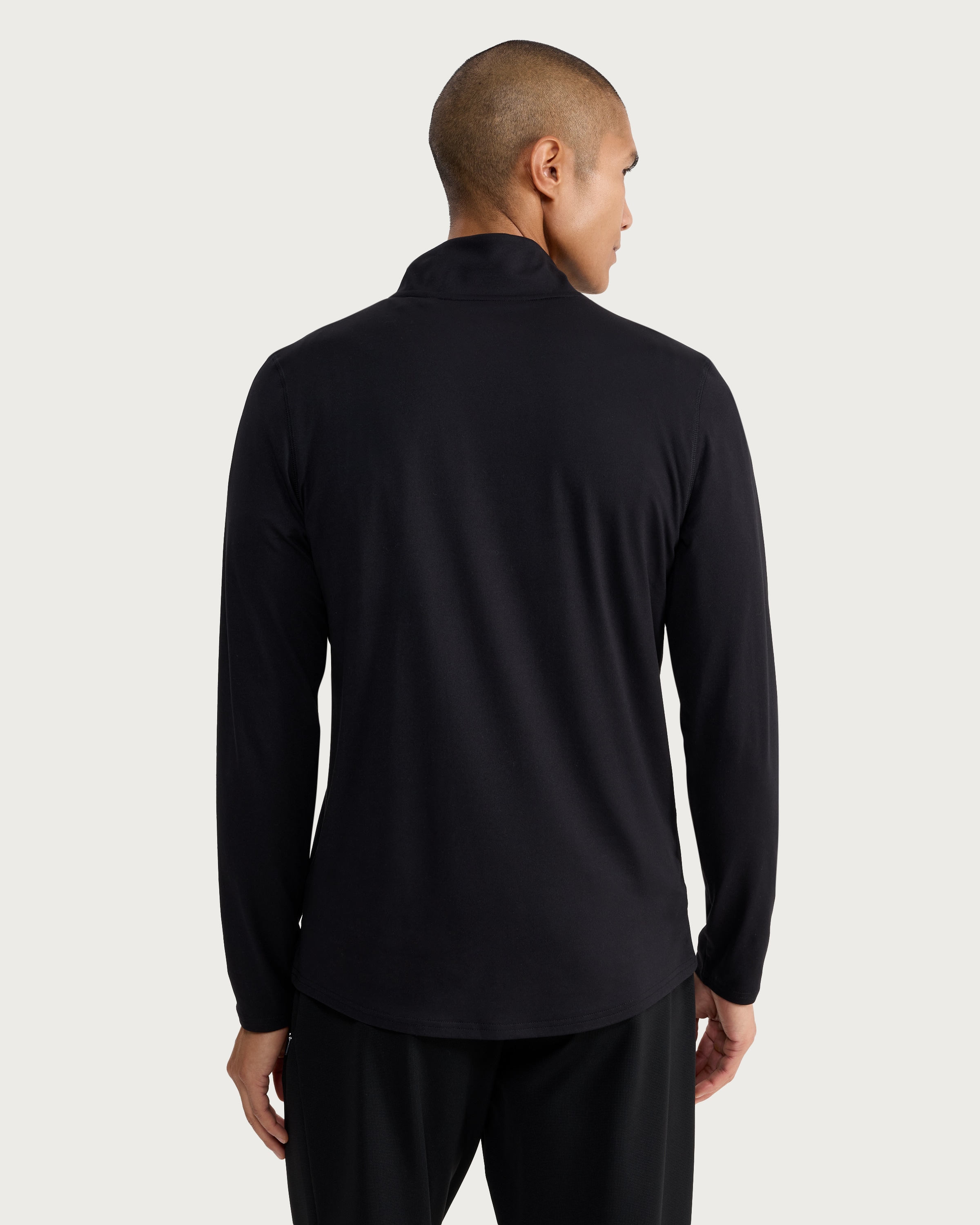 F&F Active EVERYHOUR Soft Touch Half Zip Long Sleeved Top in Black thumbnail 3
