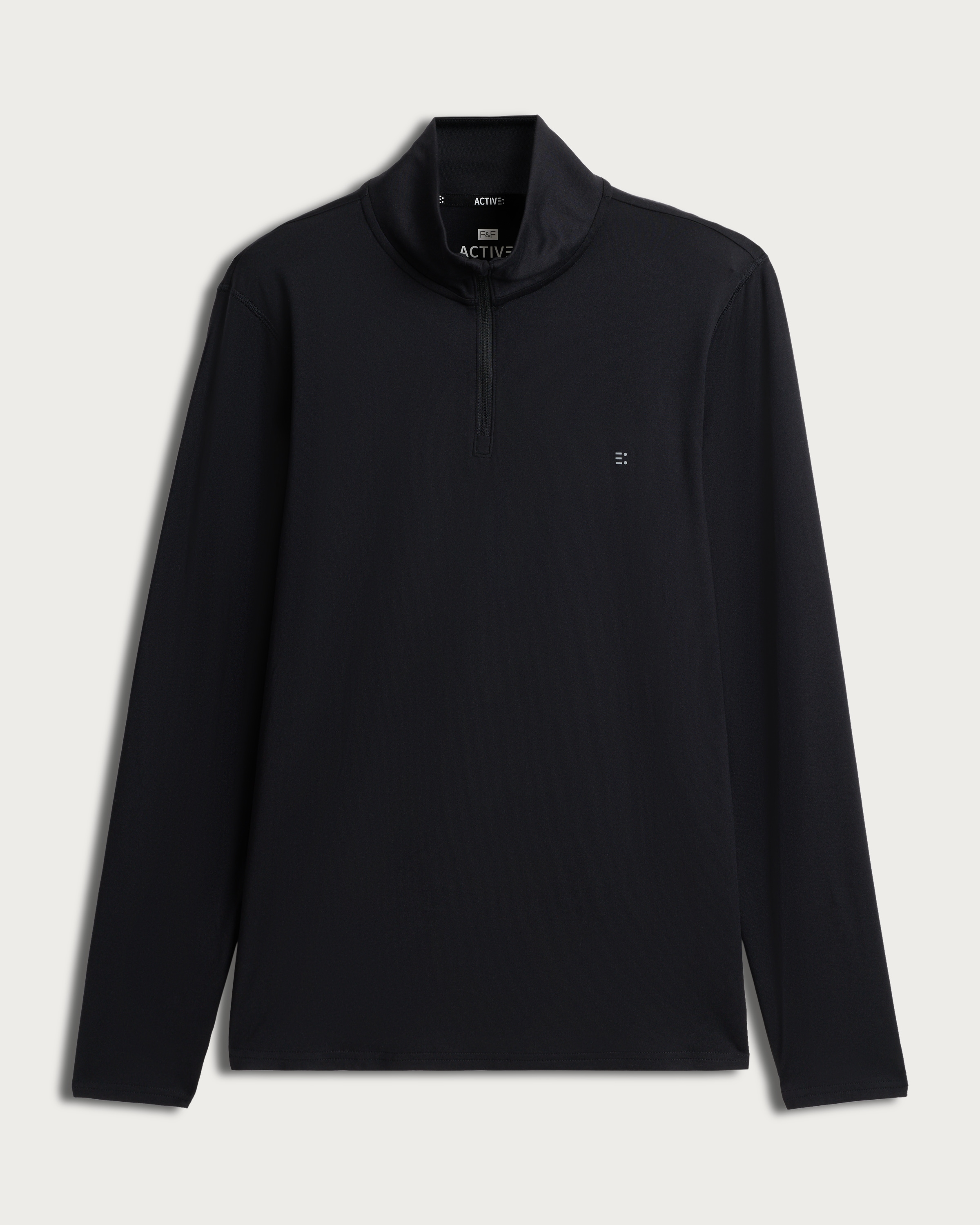F&F Active EVERYHOUR Soft Touch Half Zip Long Sleeved Top in Black thumbnail 4