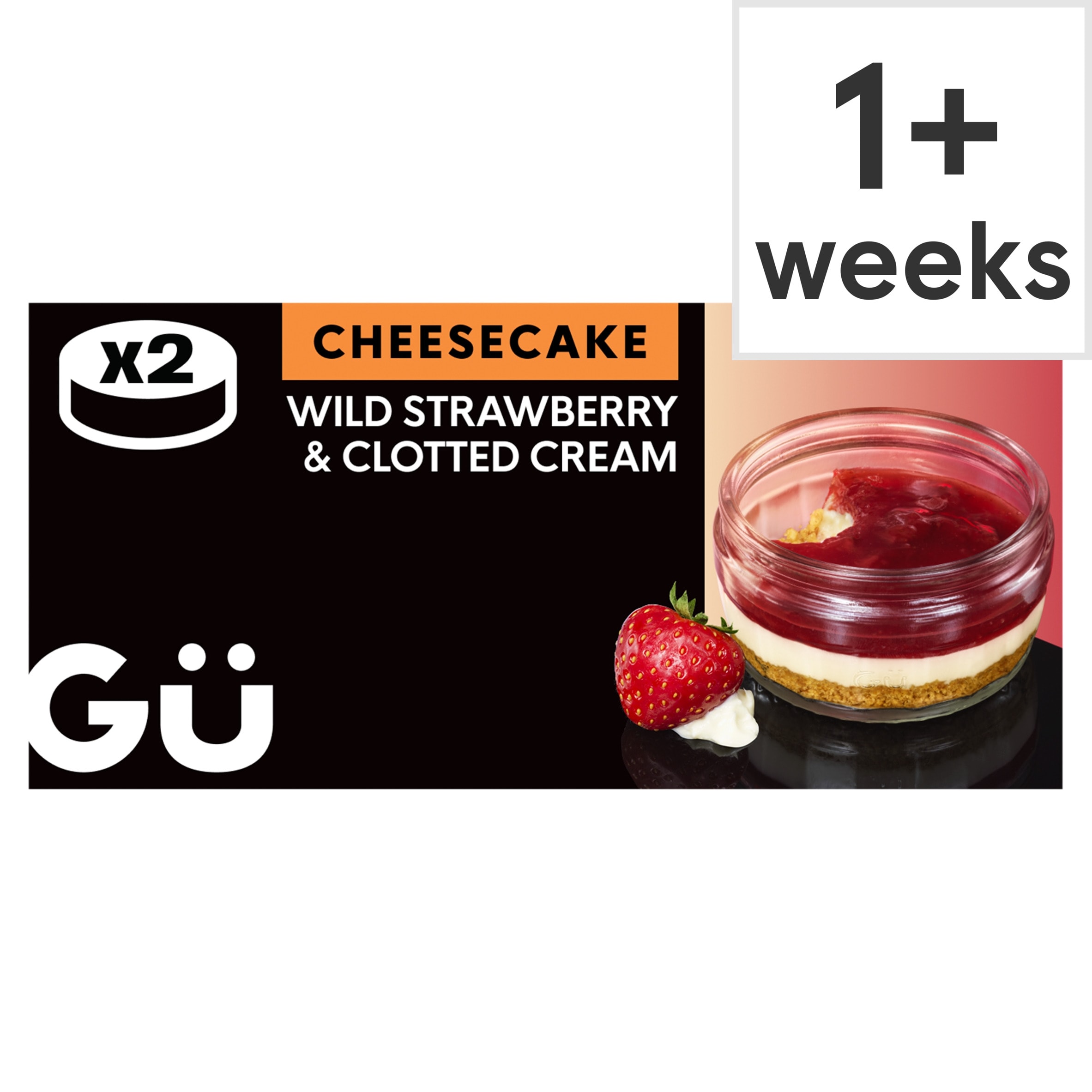 Gu Strawberry & Clotted Cream Cheesecake Dessert (2x82g)