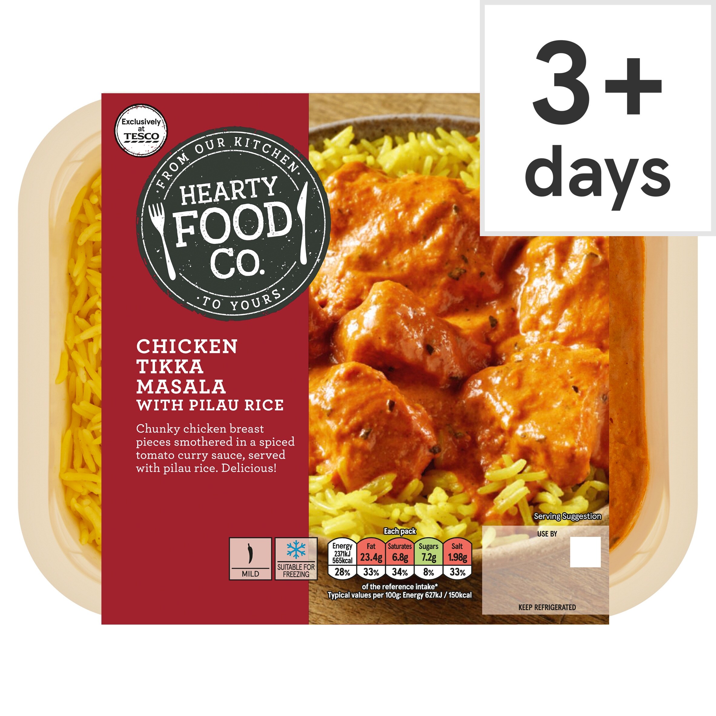 Hearty Food Company Chicken Tikka Masala & Pilau Rice 400G