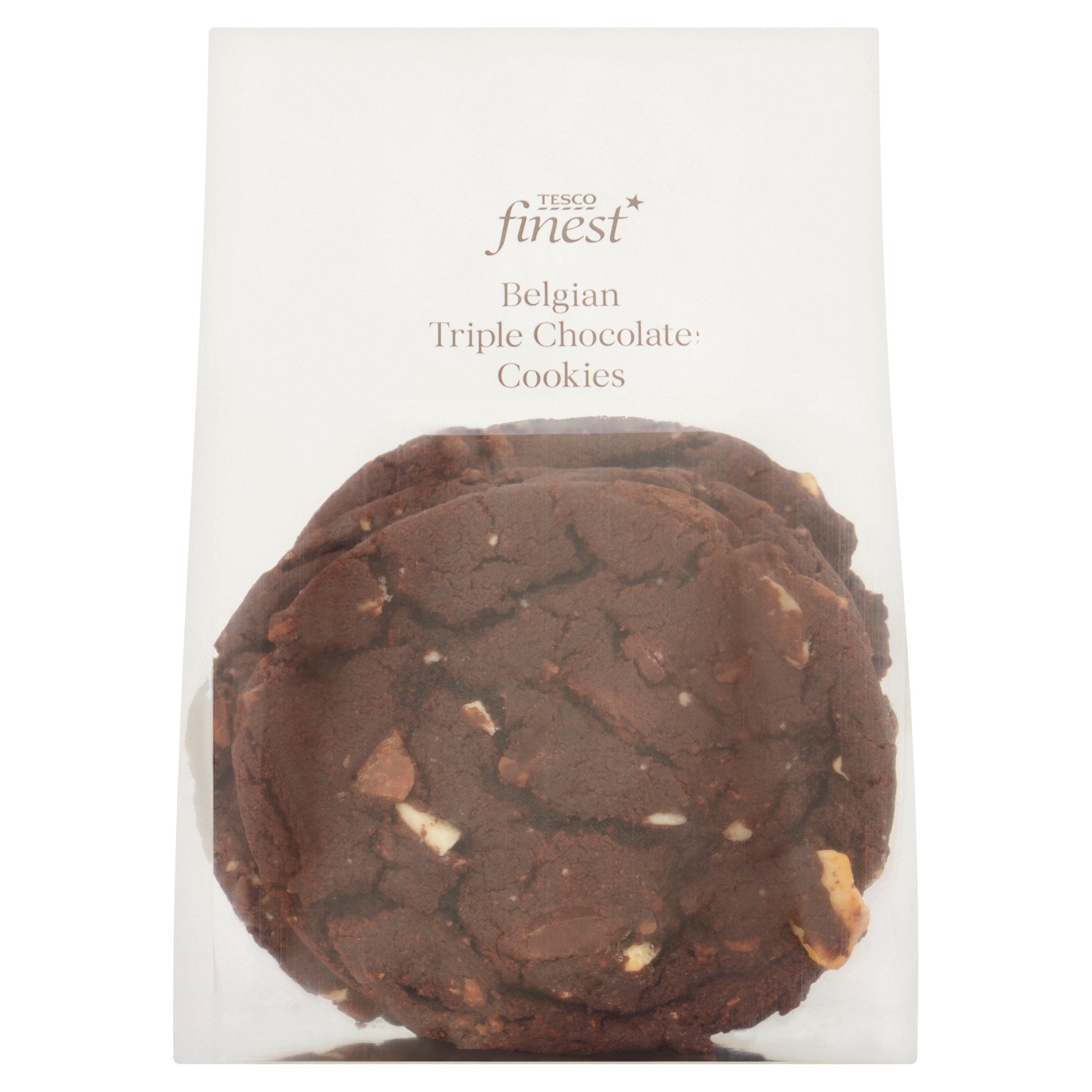 Tesco Finest Belgian Triple Chocolate Cookies 4 Pack thumbnail 2