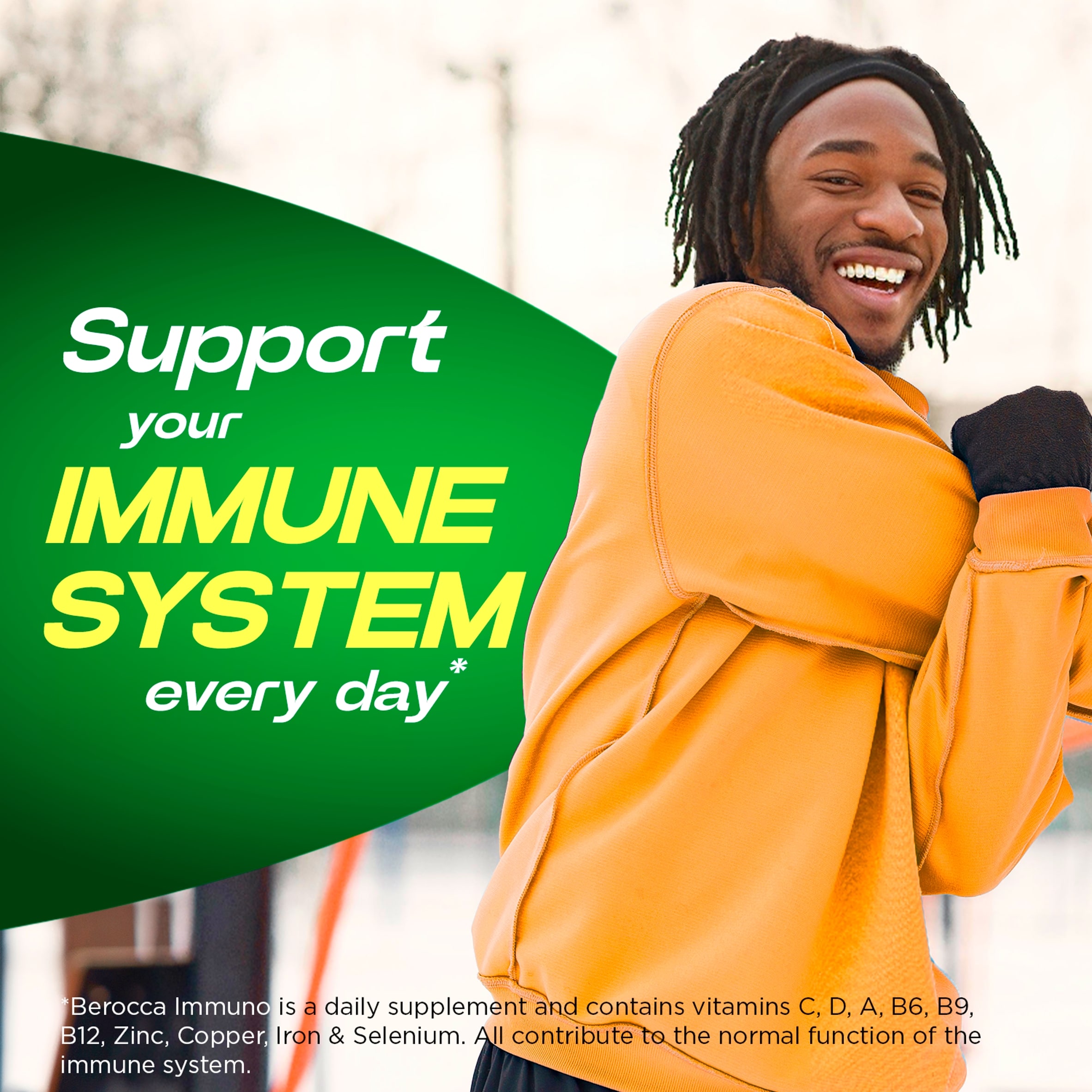 Berocca Immuno Orange Flavour Sugar Free 30 Effervescent Tablets thumbnail 2