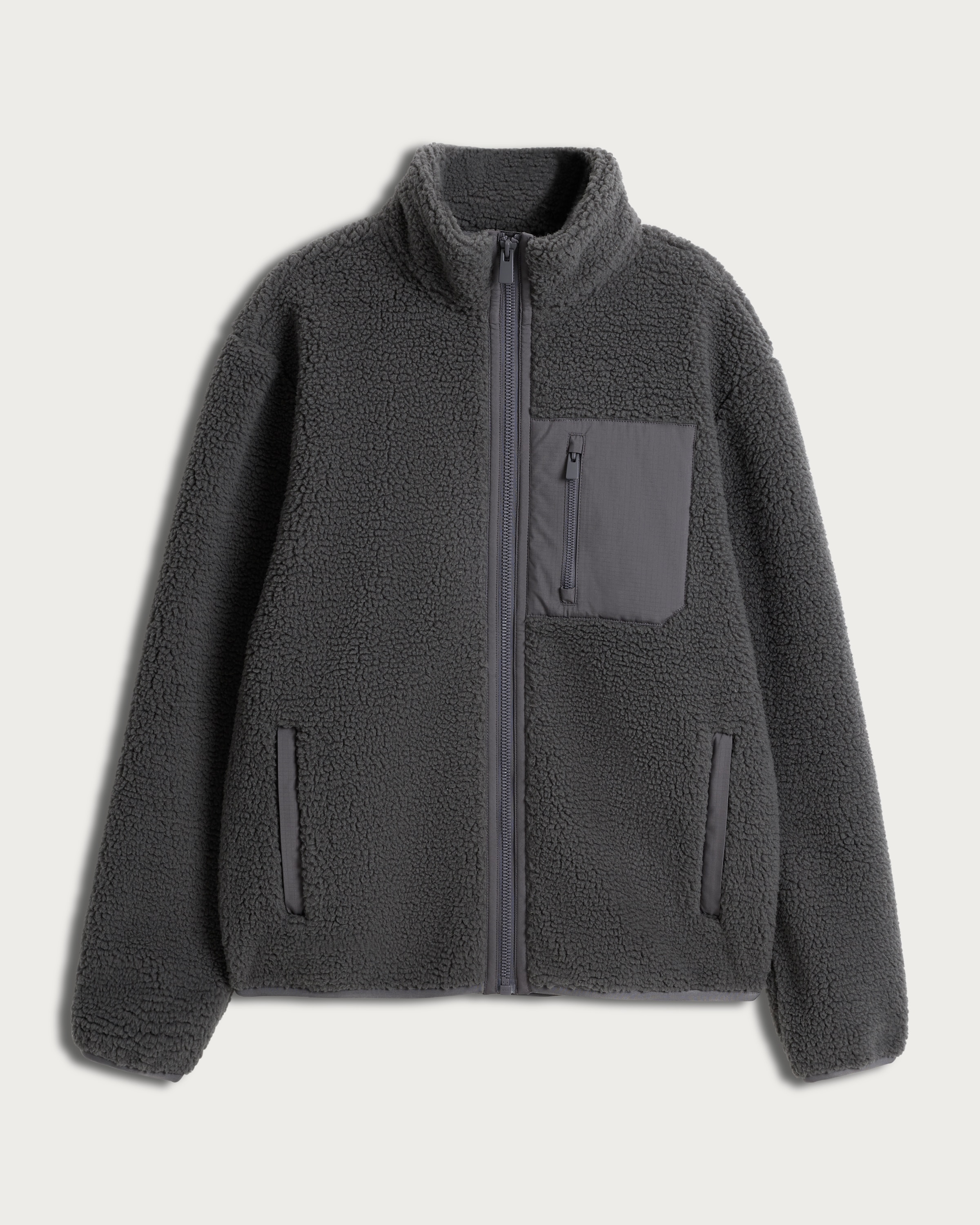 F&F Active TECHSPORT Fleece Zip Up Jacket in Grey thumbnail 4