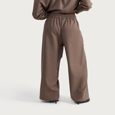 F&F Wide Leg Pleated Trousers in Brown thumbnail 3