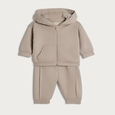 F&F x Samantha Faiers 2-Piece Zip Up Hoodie and Joggers Set in Neutral