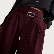 F&F Wide Leg Belted Trousers in Purple thumbnail 2