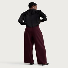 F&F Wide Leg Belted Trousers in Purple thumbnail 3