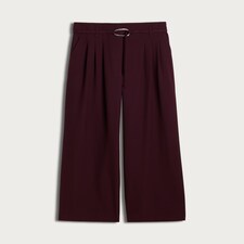 F&F Wide Leg Belted Trousers in Purple thumbnail 4