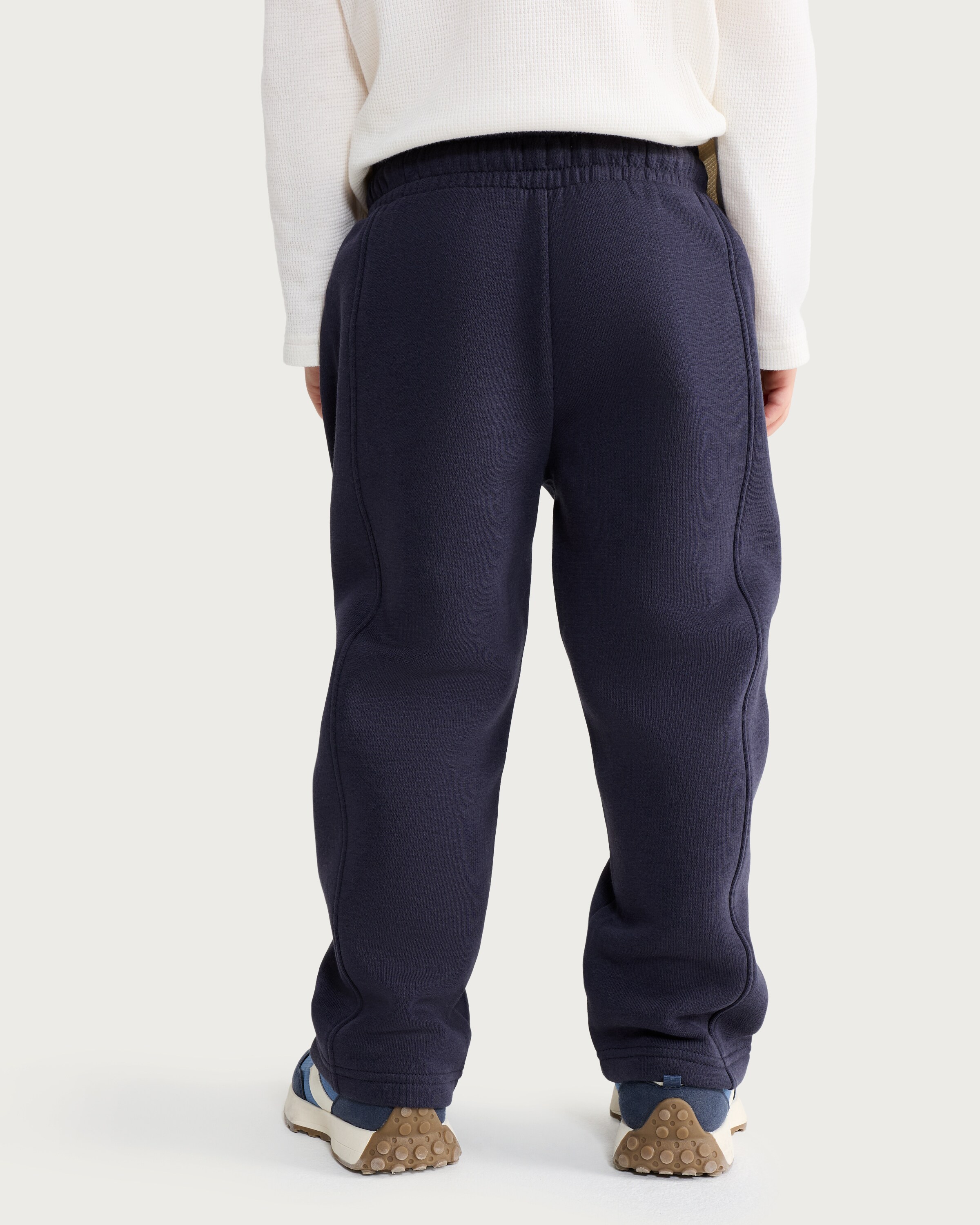 F&F Boys Cotton Rich NYC Patch Wide Leg Joggers in Navy thumbnail 3