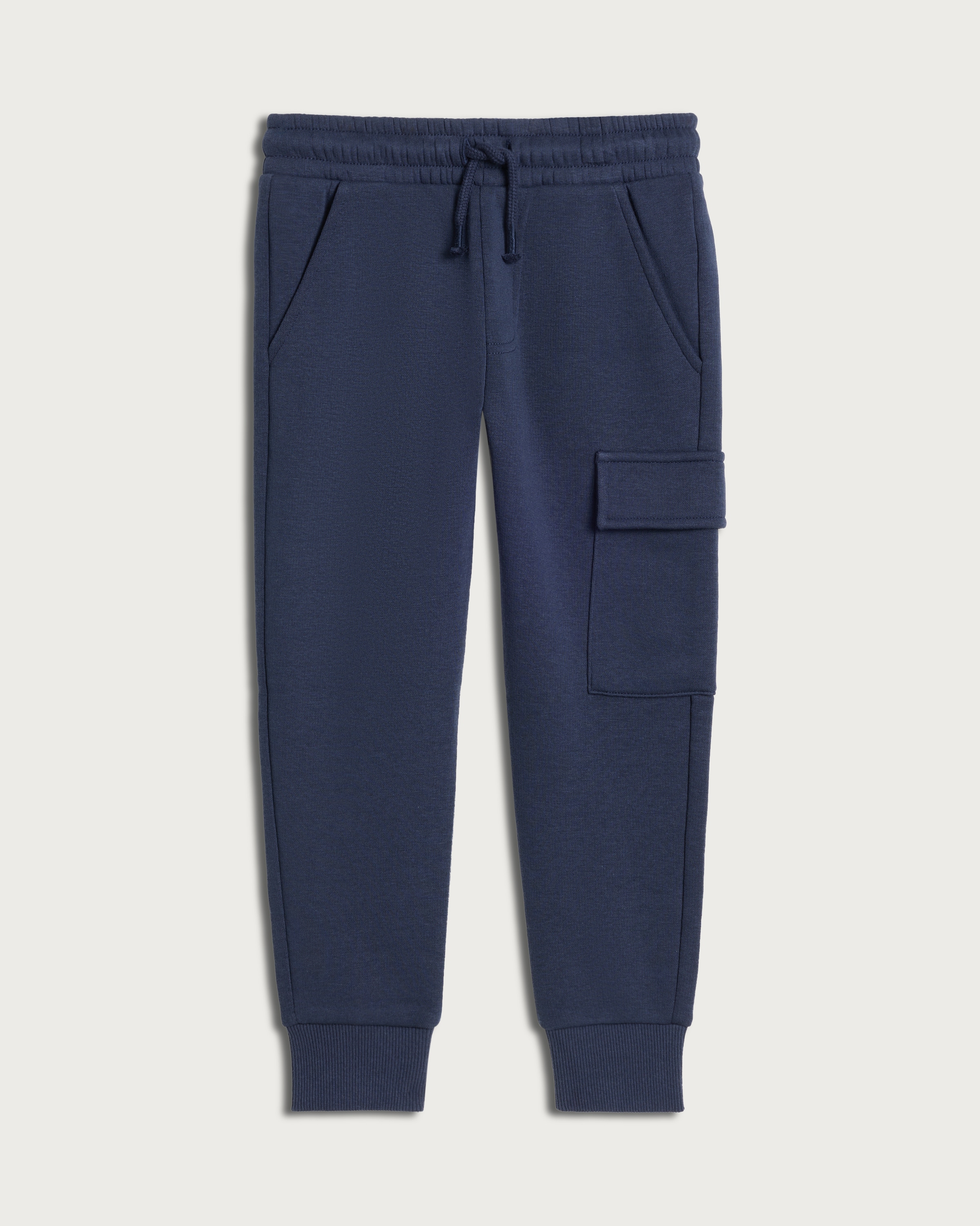 F&F Boys Cotton Rich Cuffed Cargo Joggers in Navy thumbnail 4