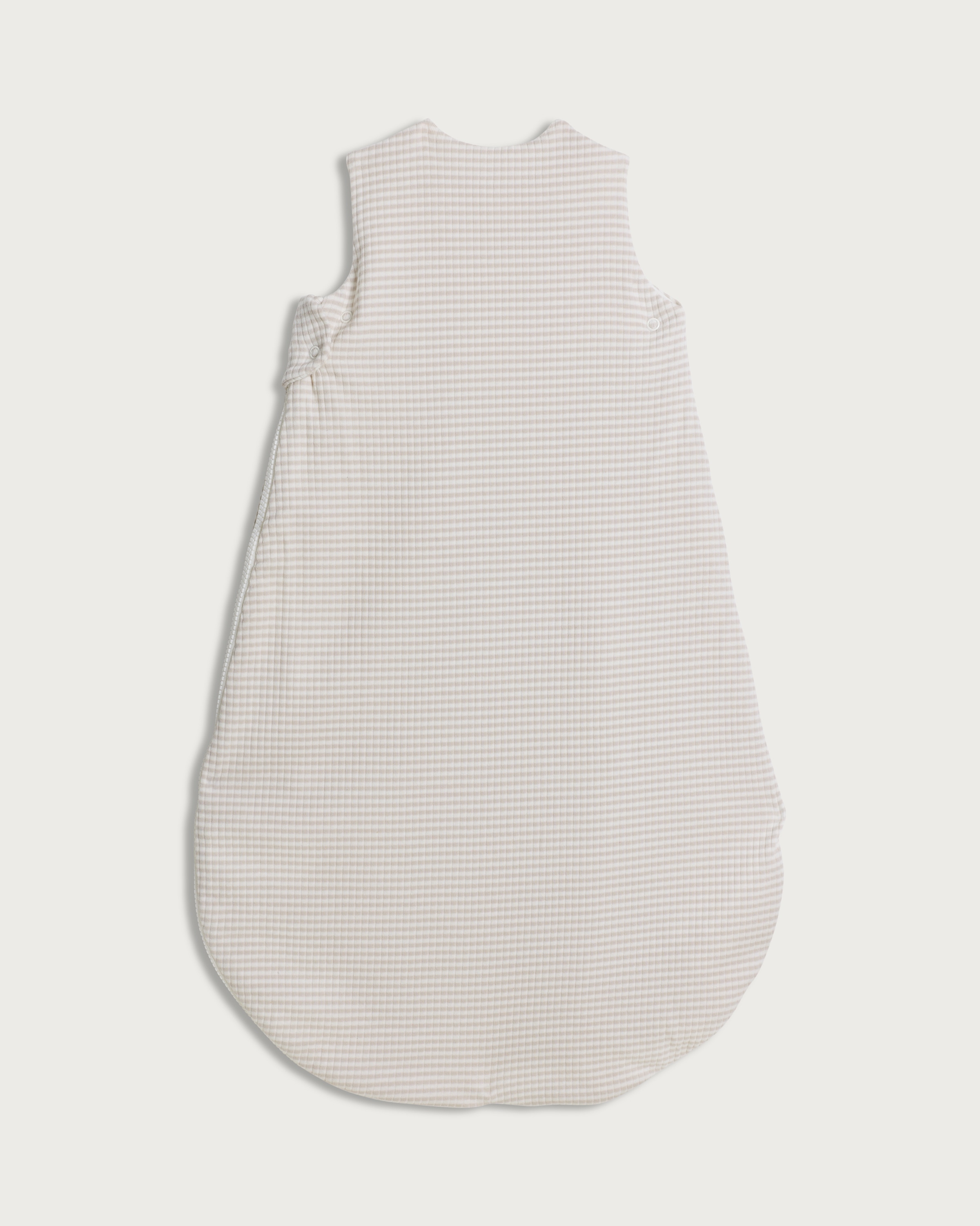 F&F Baby Cotton Rich Textured Stripe Sleepy Bear 2.5 Tog Sleeping Bag in Stone thumbnail 2
