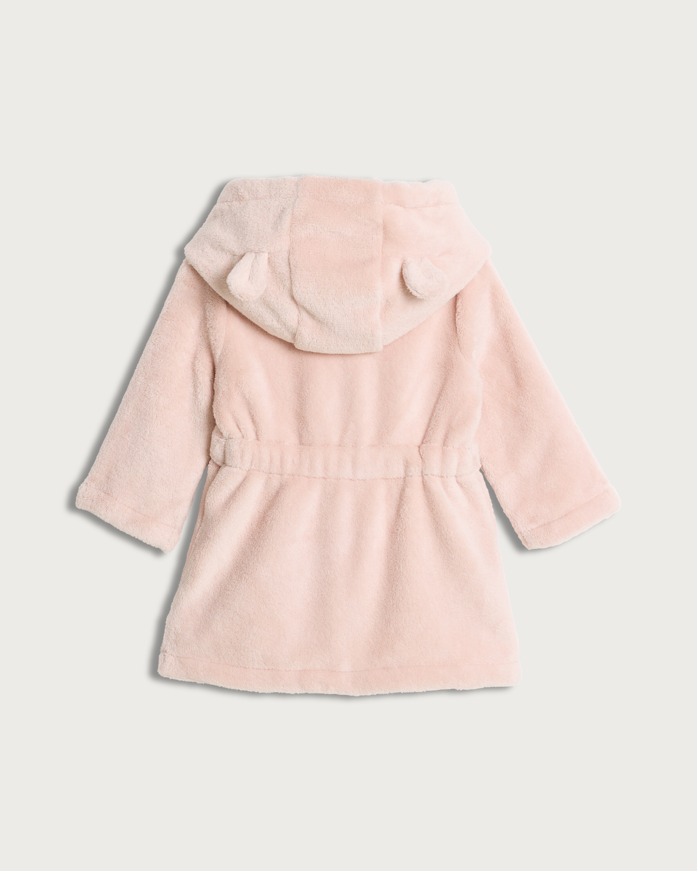 F&F Baby Fleece Belted Hooded Dressing Gown in Pink thumbnail 2