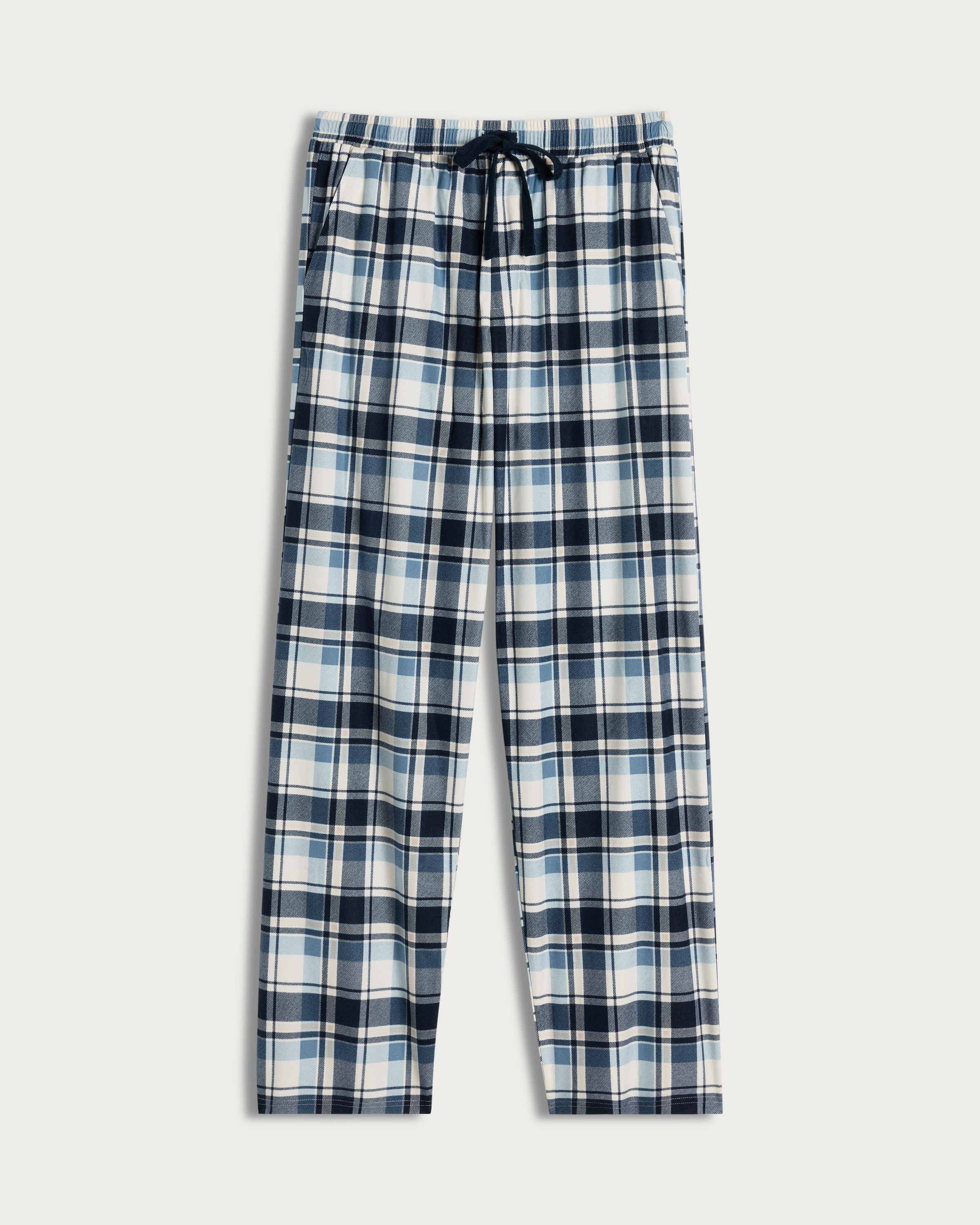 F&F Fleece Check Print Drawstring Pyjama Bottoms in Multi thumbnail 4