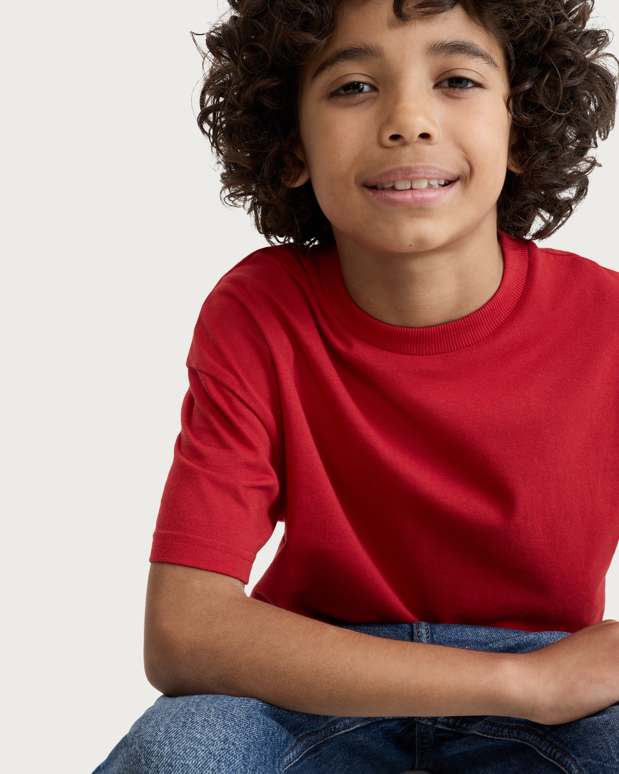 F&F Boys Pure Cotton Oversized Fit T-Shirt in Red thumbnail 2