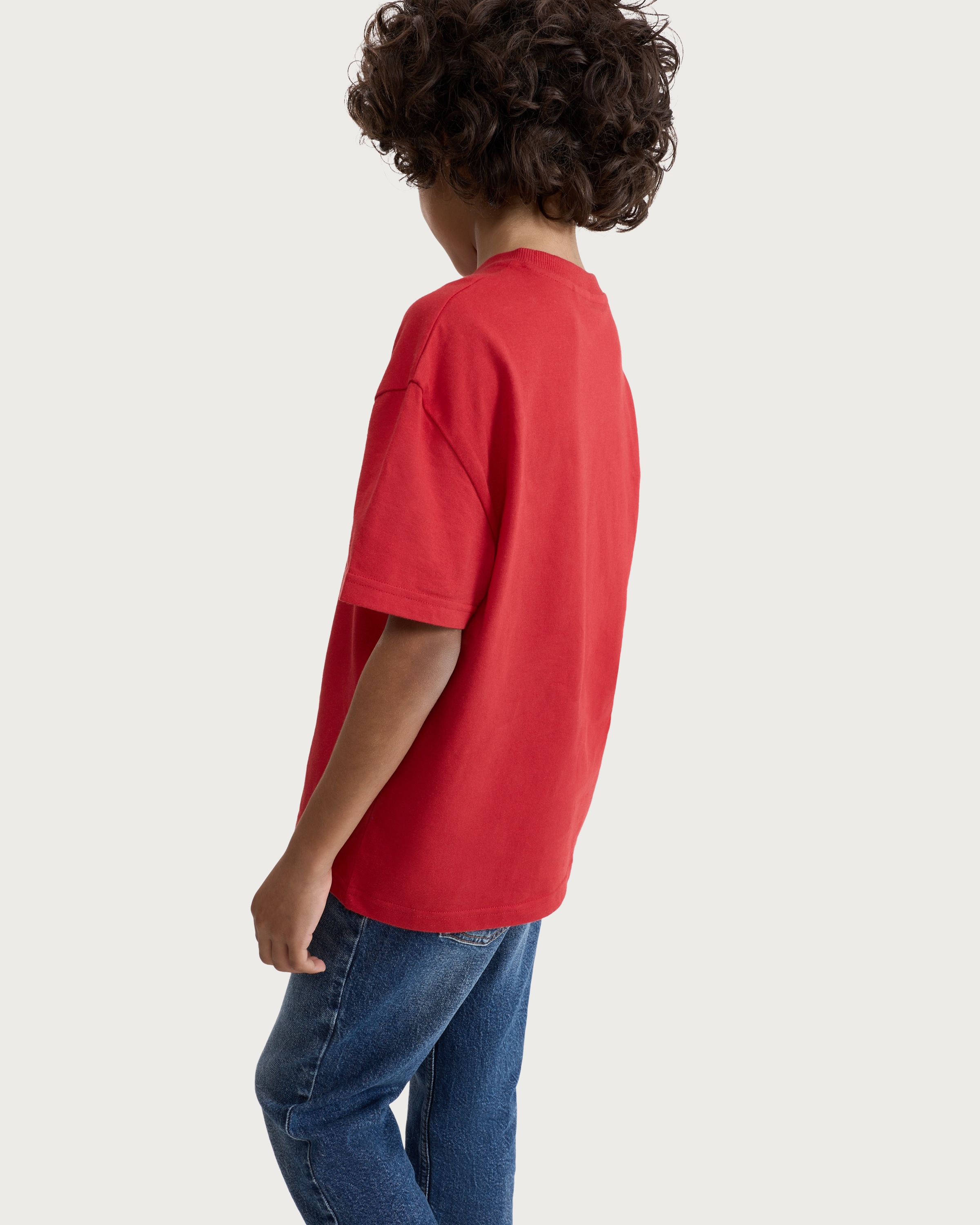 F&F Boys Pure Cotton Oversized Fit T-Shirt in Red thumbnail 3