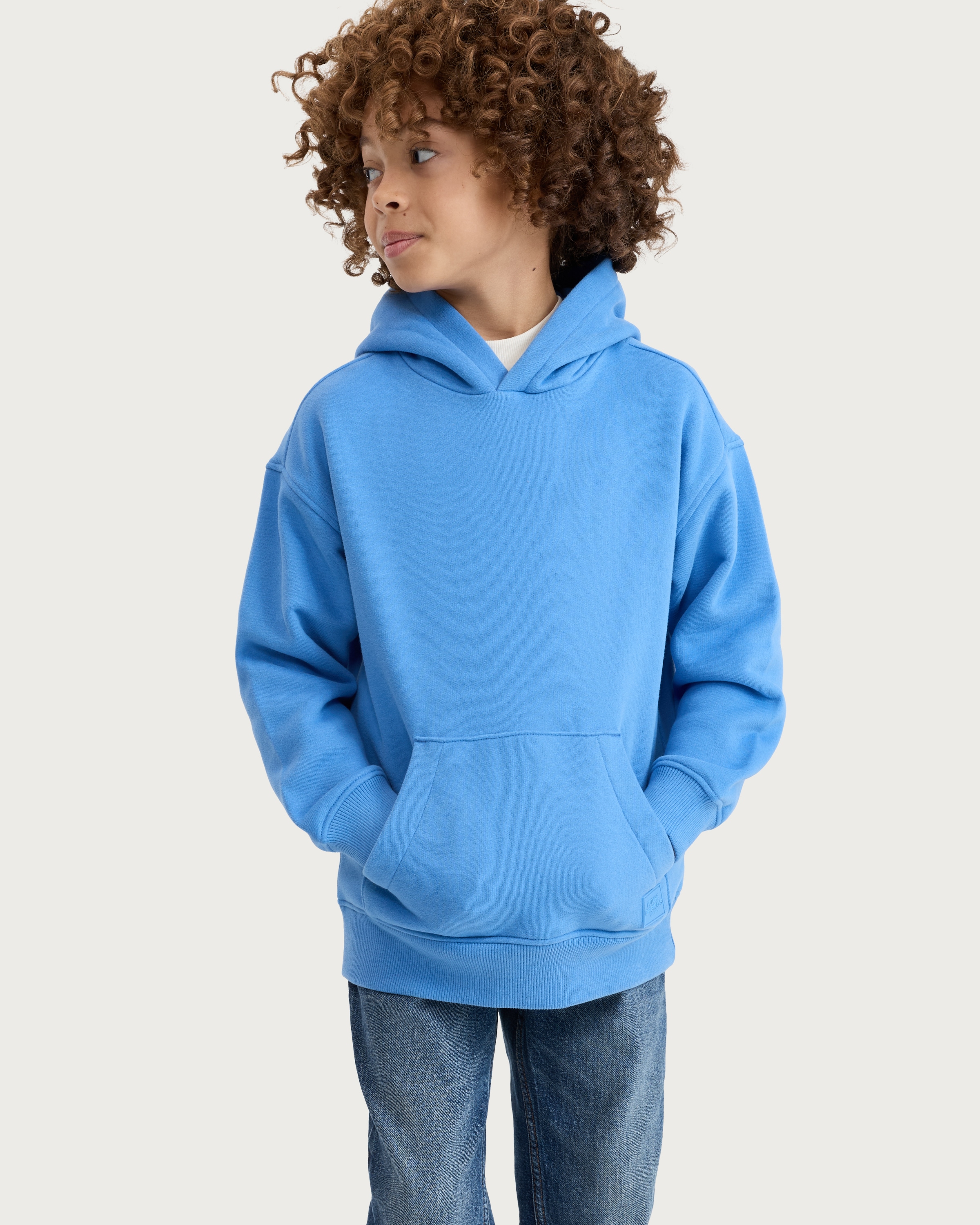 F&F Boys Cotton Rich Hoodie in Blue thumbnail 2