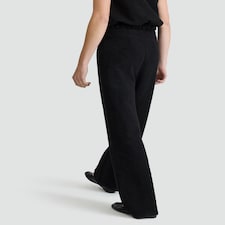 F&F Boucle Wide Leg Drawstring Trousers in Black thumbnail 3