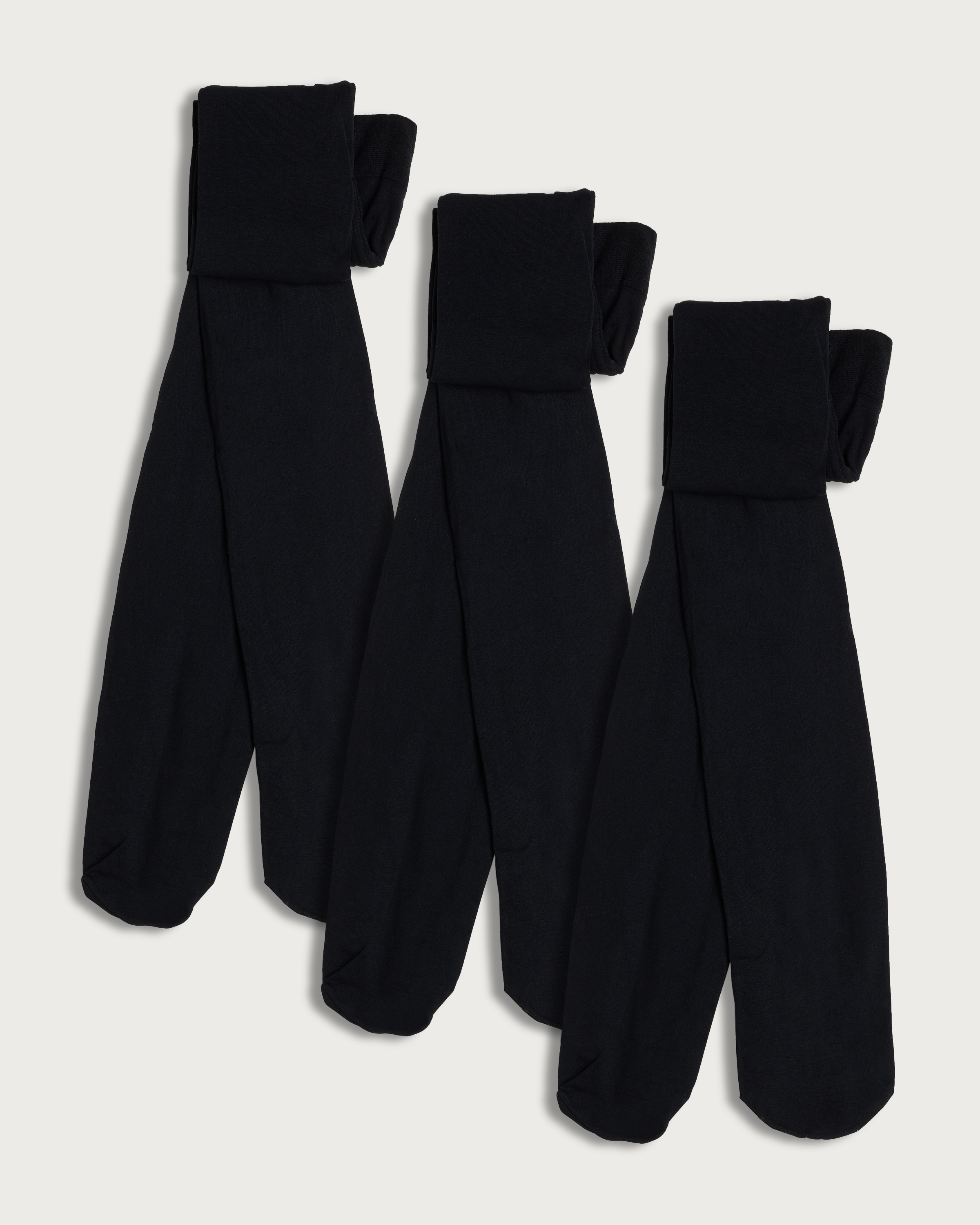 F&F 3-Pack 40 Denier Opaque Tights in Black