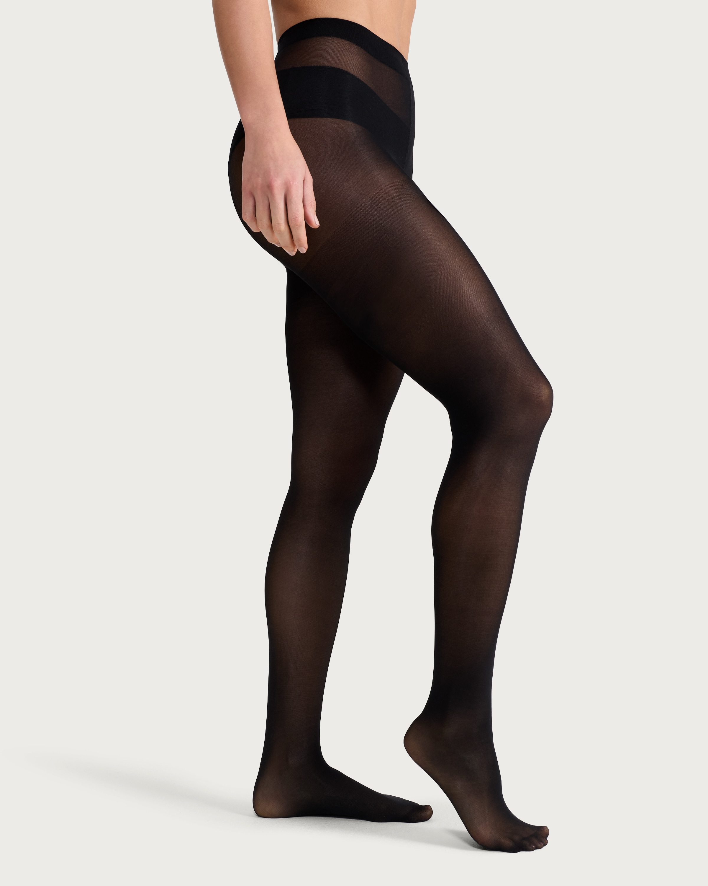 F&F 3-Pack 30 Denier Opaque Tights in Black