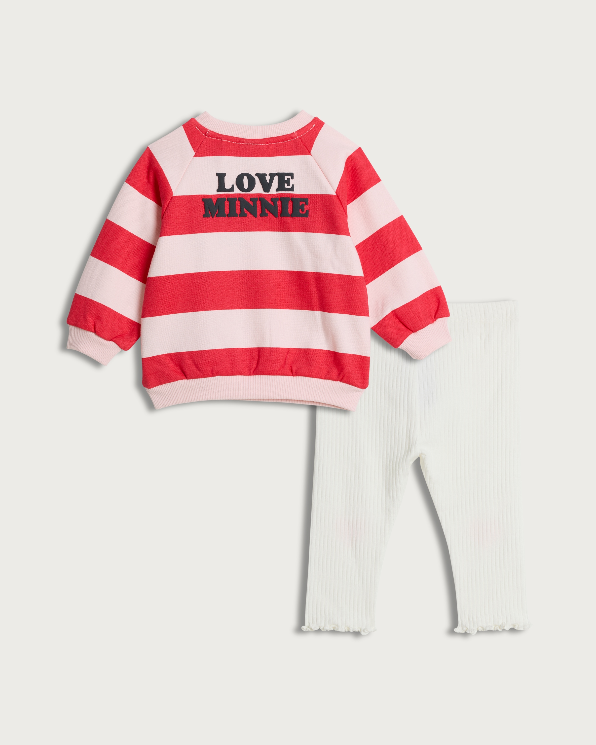 Disney Mickey & Minnie 2-Piece Cotton Rich Sweatshirt and Leggings in Pink thumbnail 2