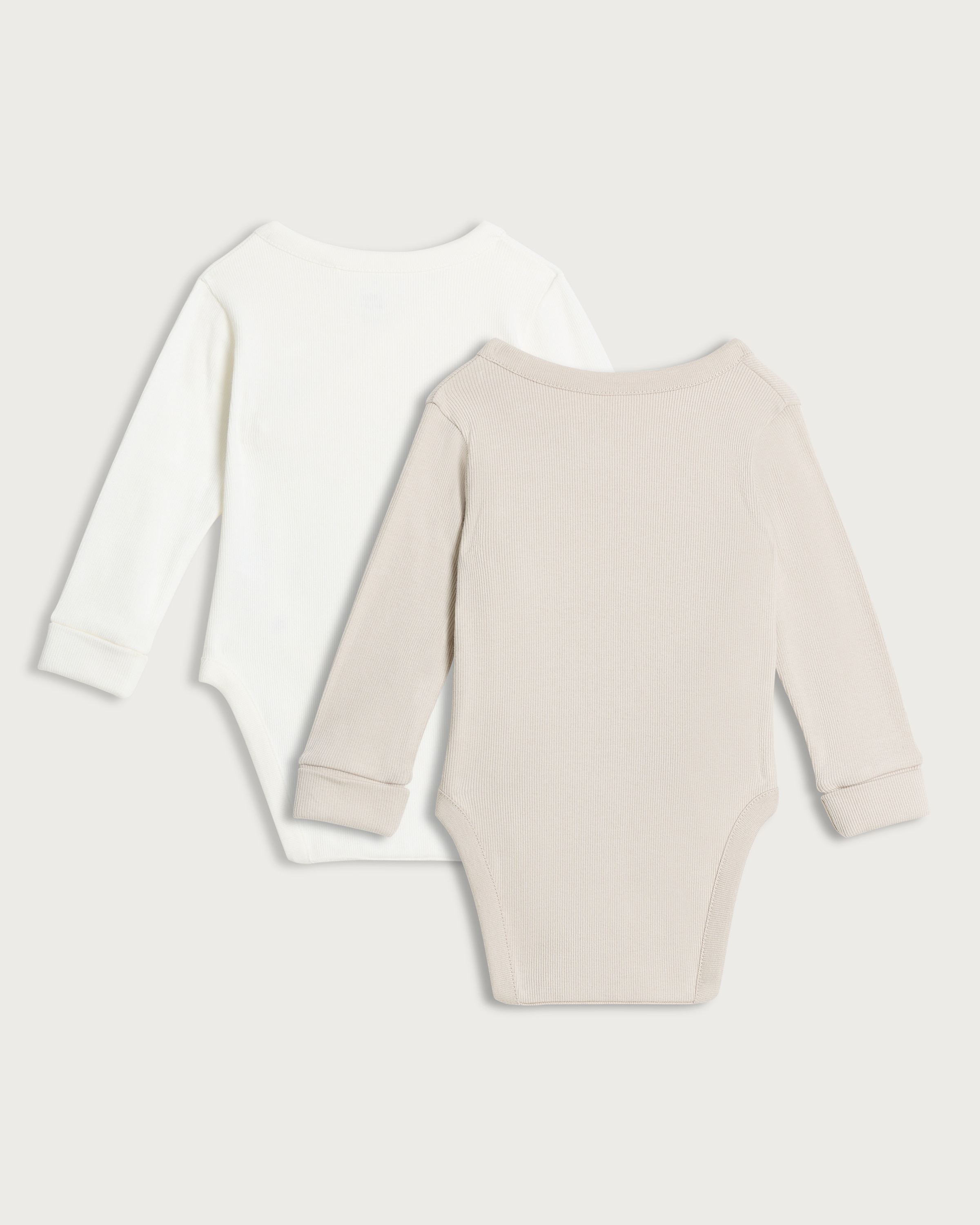 F&F Baby 2-Pack Cotton Rich Little Love Wrap Long Sleeved Bodysuits in White thumbnail 2