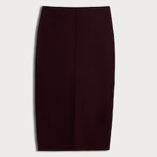 F&F Textured Midi Co-ord Pencil Skirt in Burgundy thumbnail 4