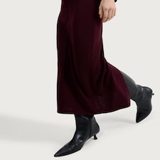 F&F Textured Midi Co-ord Pencil Skirt in Burgundy thumbnail 2