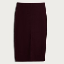 F&F Textured Midi Co-ord Pencil Skirt in Burgundy thumbnail 4