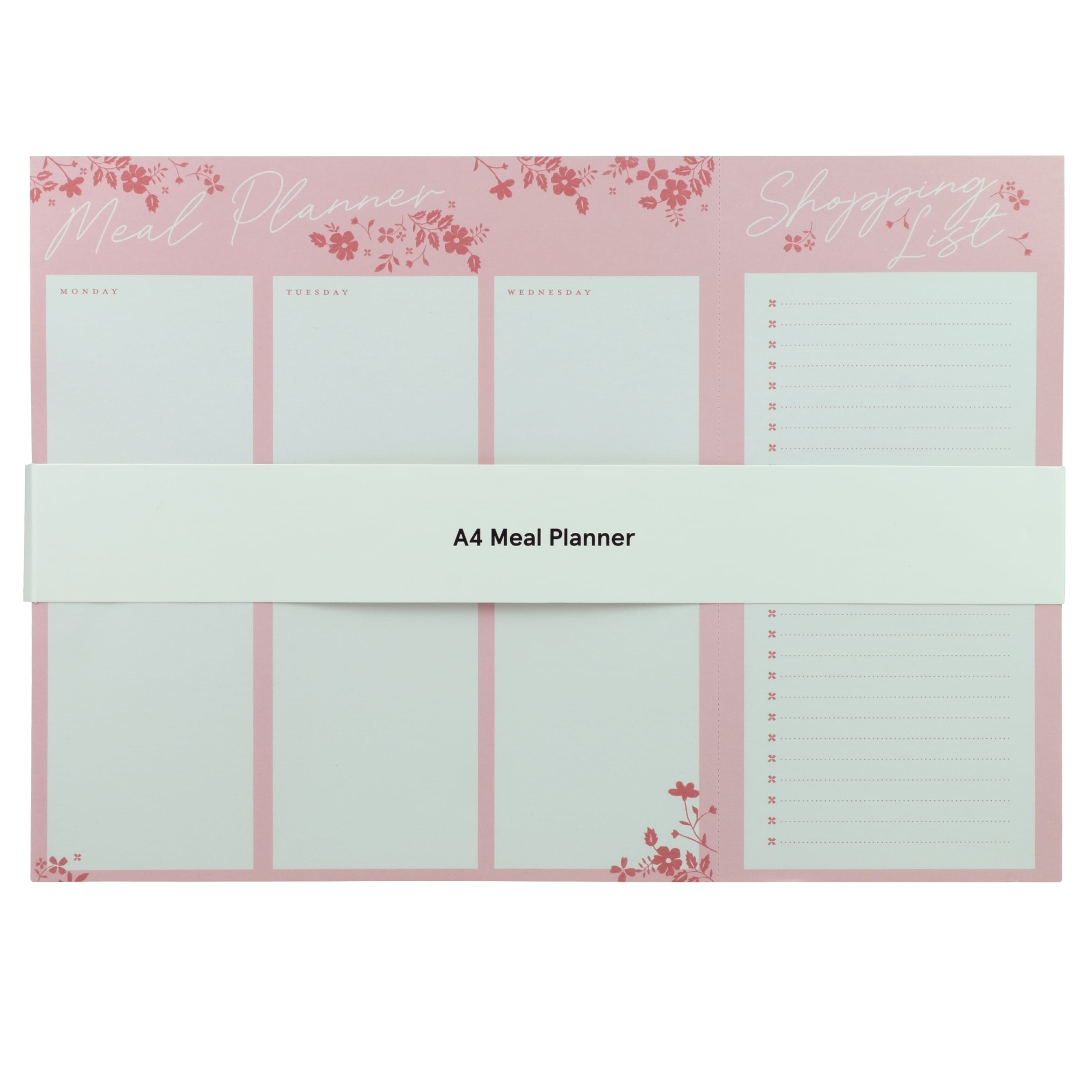 Woodvale Romantic Floral Meal Planner