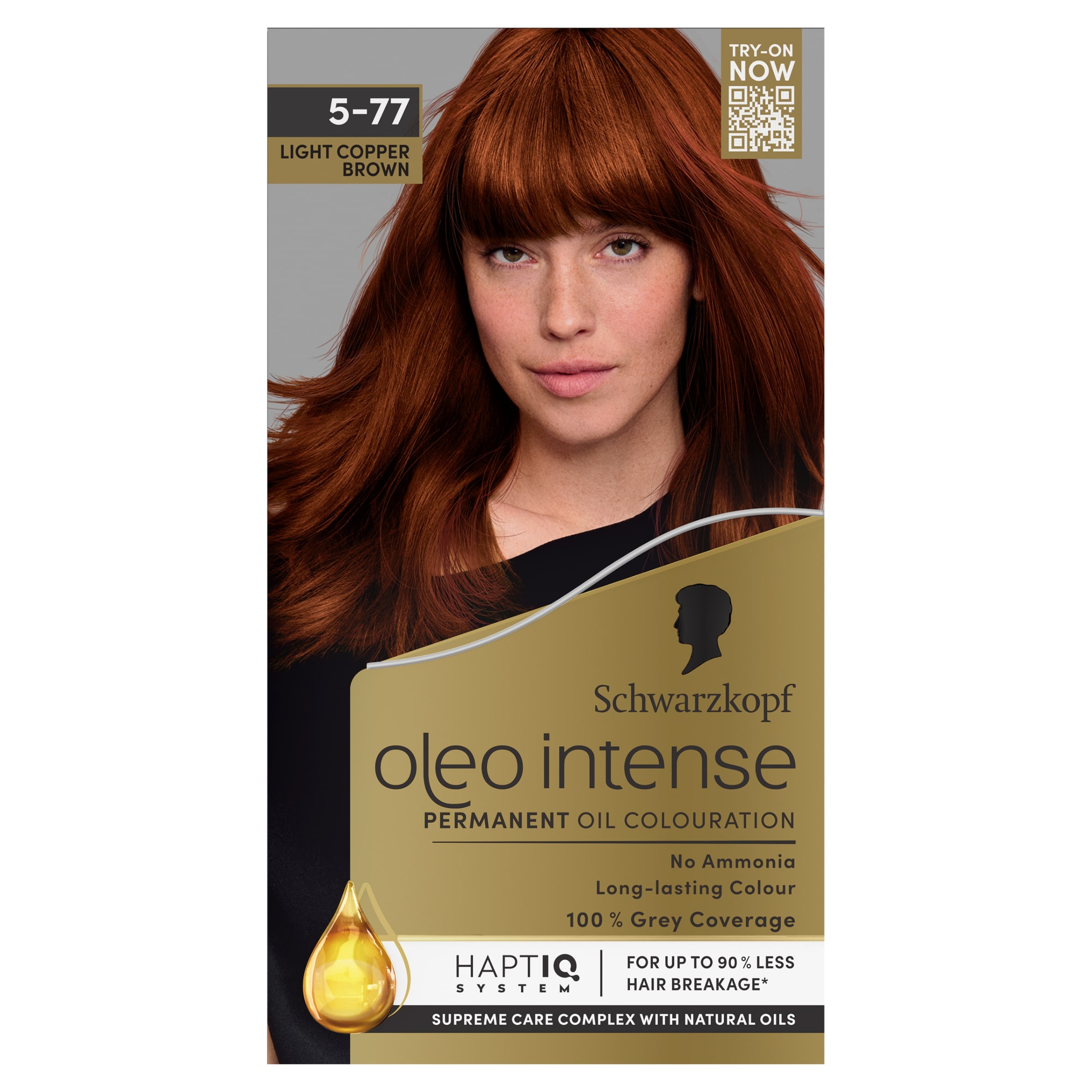 Schwarzkopf Oleo Intense Light Copper Brown 5-77 Permanent Hair Dye