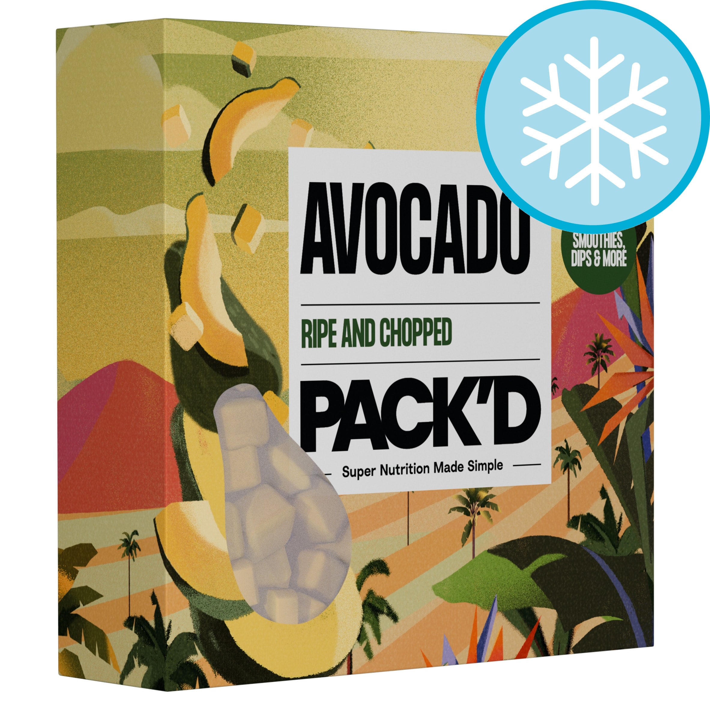 PACK'D Ripe & Chopped Frozen Avocado
