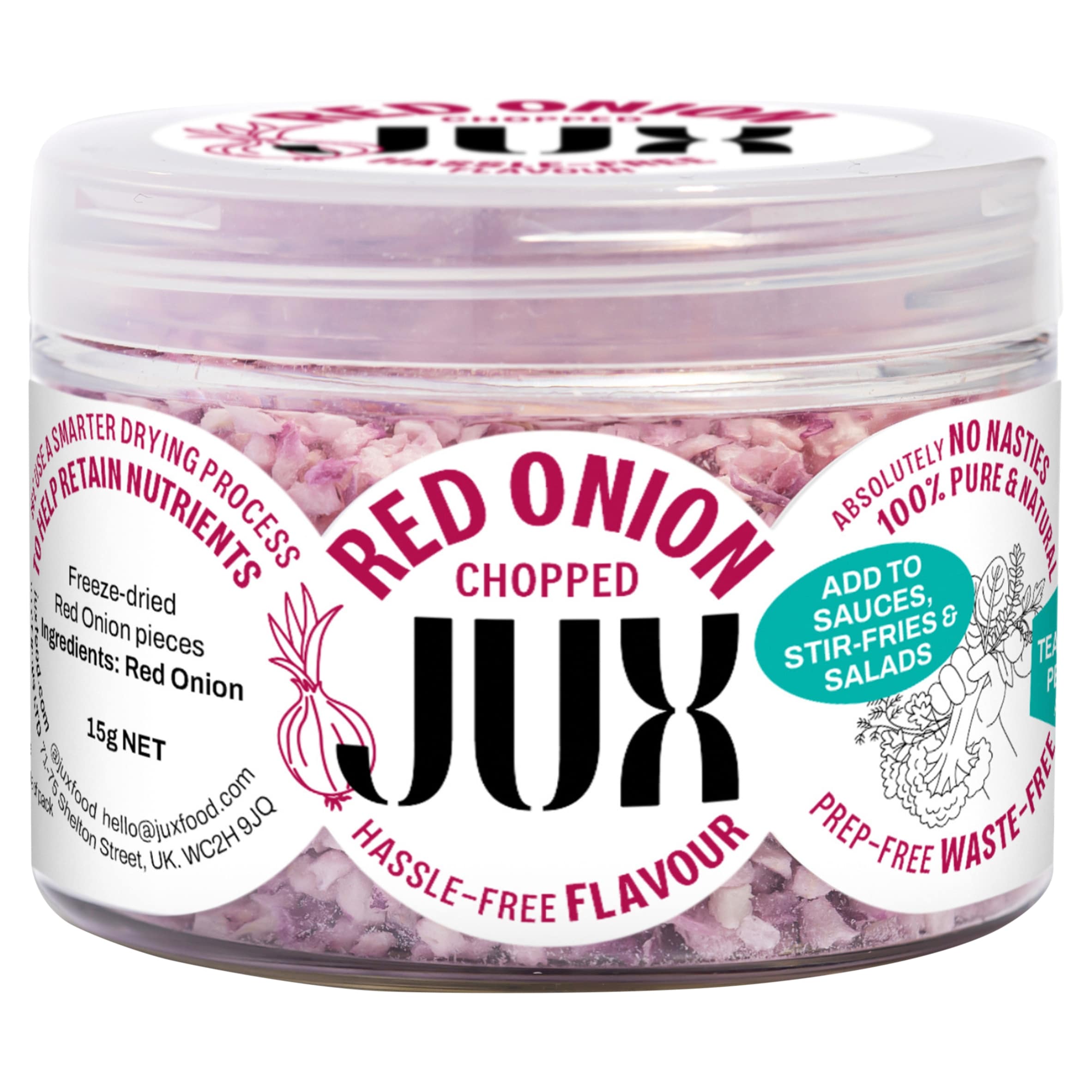 JUX Food Freeze-Dried Chopped Red Onion 15g